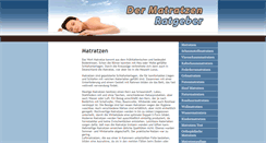 Desktop Screenshot of matratzen-ratgeber.de