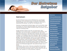 Tablet Screenshot of matratzen-ratgeber.de